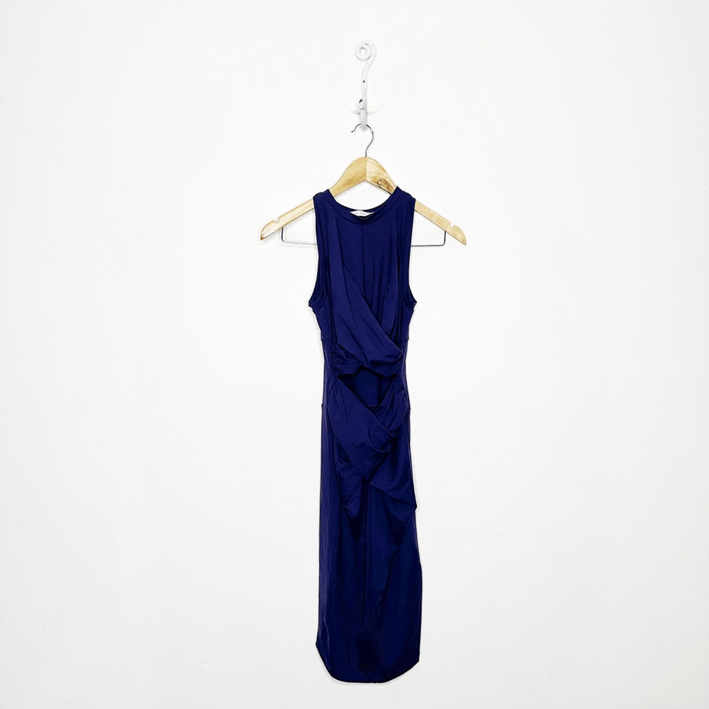 SUSANA MONACO Wrap Top Cutout Dress Eggplant Dark Purple Revolve sexy women's XS - Picture 3 of 8